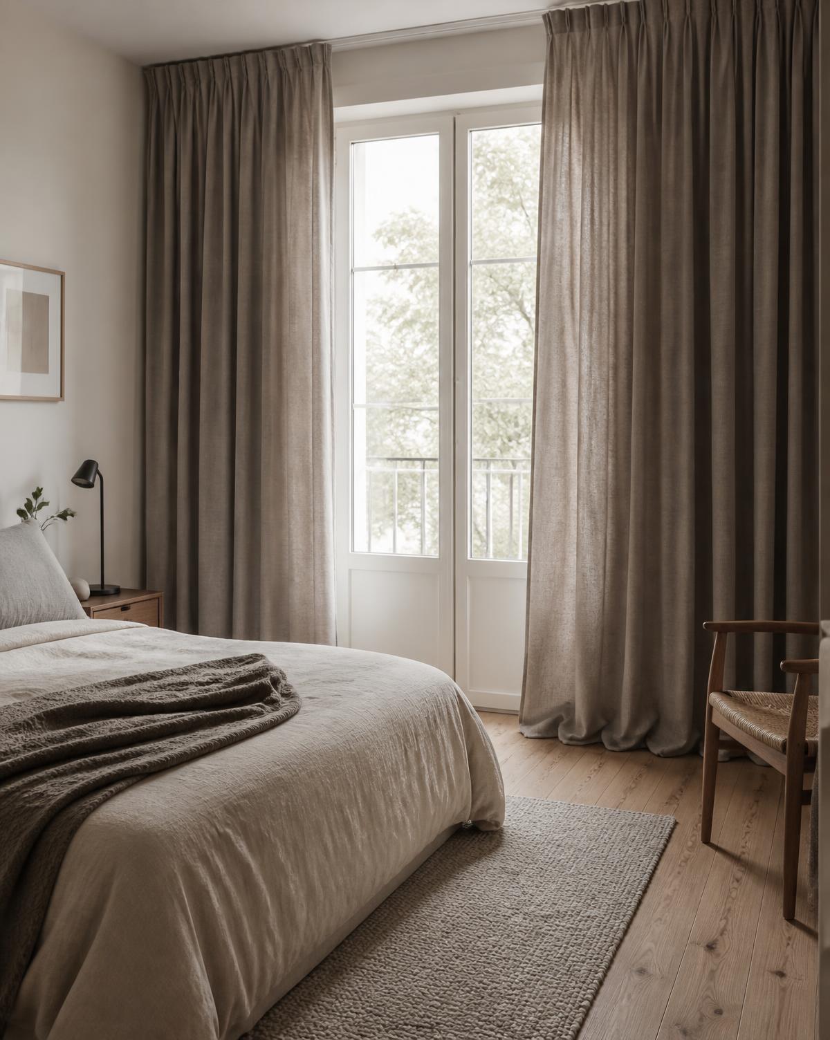 Curtains in a bedroom